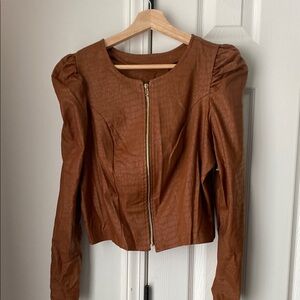 Brown Cropped Jacket